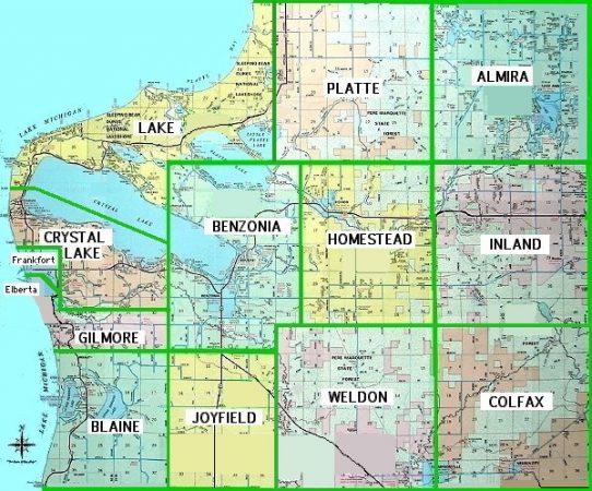 Benzie County Map